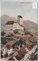 Sargans - Schloss mit Falknis - Litho
