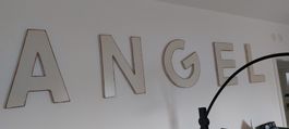 Grosser Holz Schriftzug ANGEL