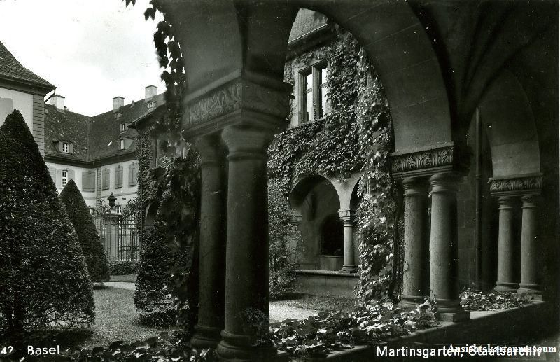 Cartoline postali: Basel - Martinsgraben Staatsarchiv 1943 – Usato da Emmenbrücke venduto da teestube