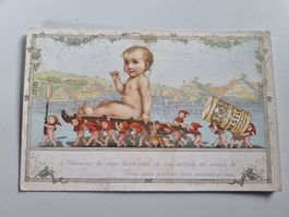 Carte postale ancienne Nestlé, Farine Lactée rare vers 1900