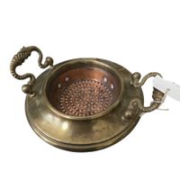 Brasier ancien en laiton et cuivre