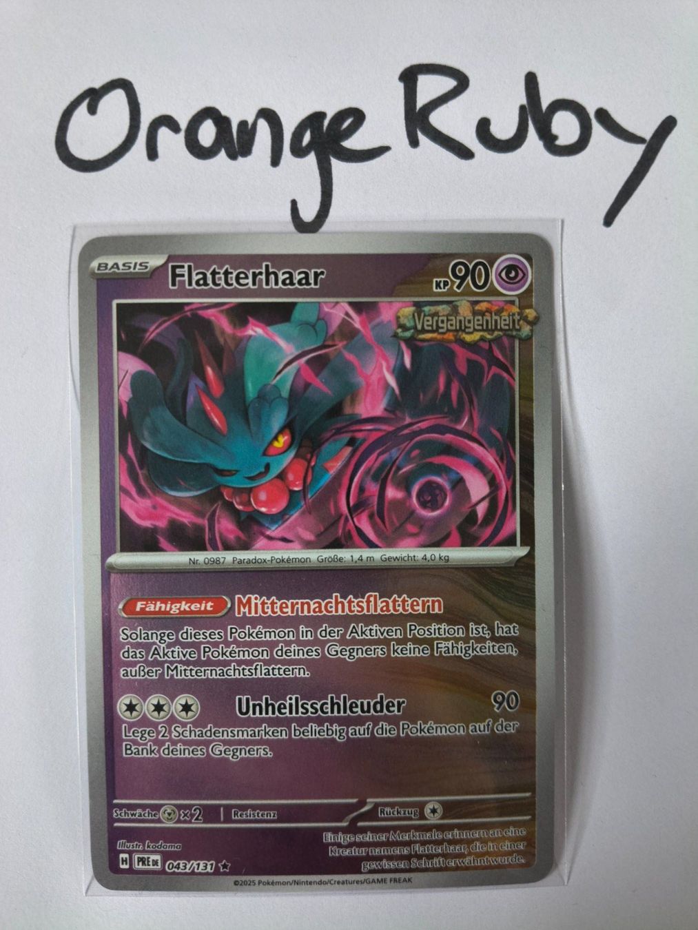Pokémon Cartes à collectionner: Flatterhaar 043/131 REVERSE HOLO Prismatic Evolutions PRE DE – D'occasion à St. Gallen par OrangeRuby