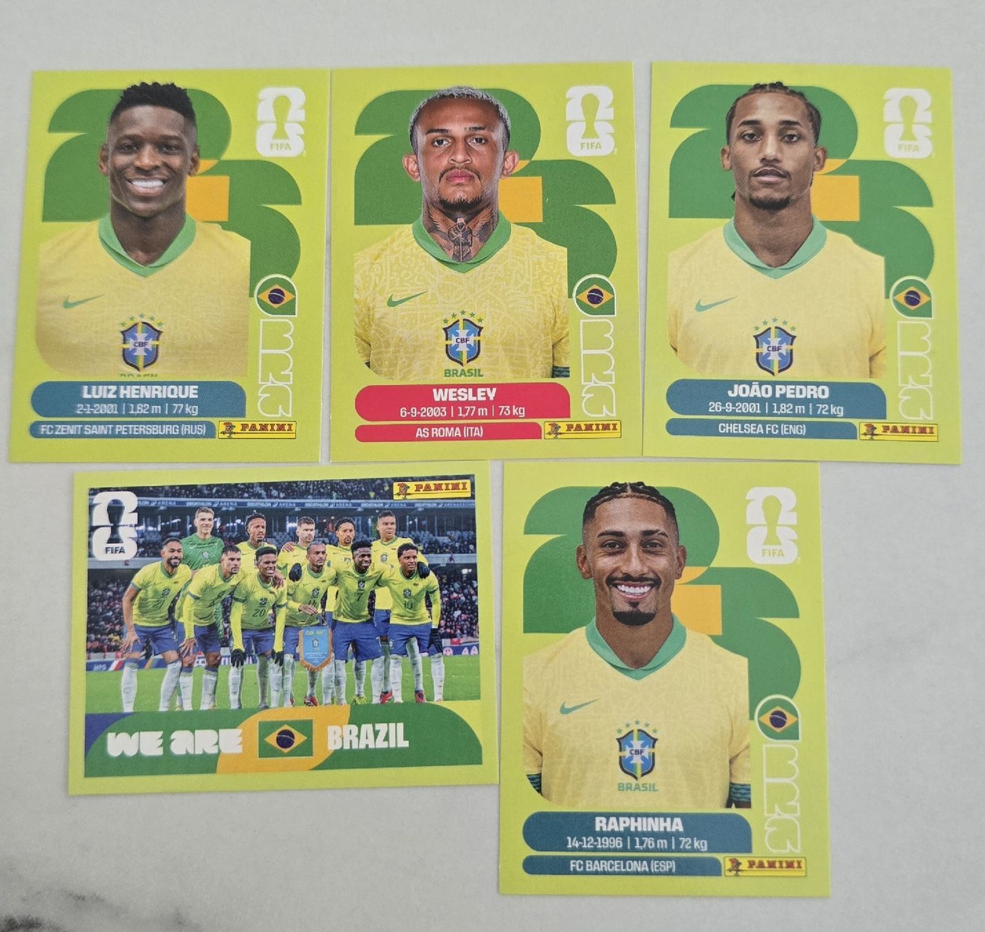 Panini Carte collezionabili: Lot de 5 stickers- Brasil – Nuovo (secondo la descrizione) da Yverdon-les-Bains venduto da maleckyFCB