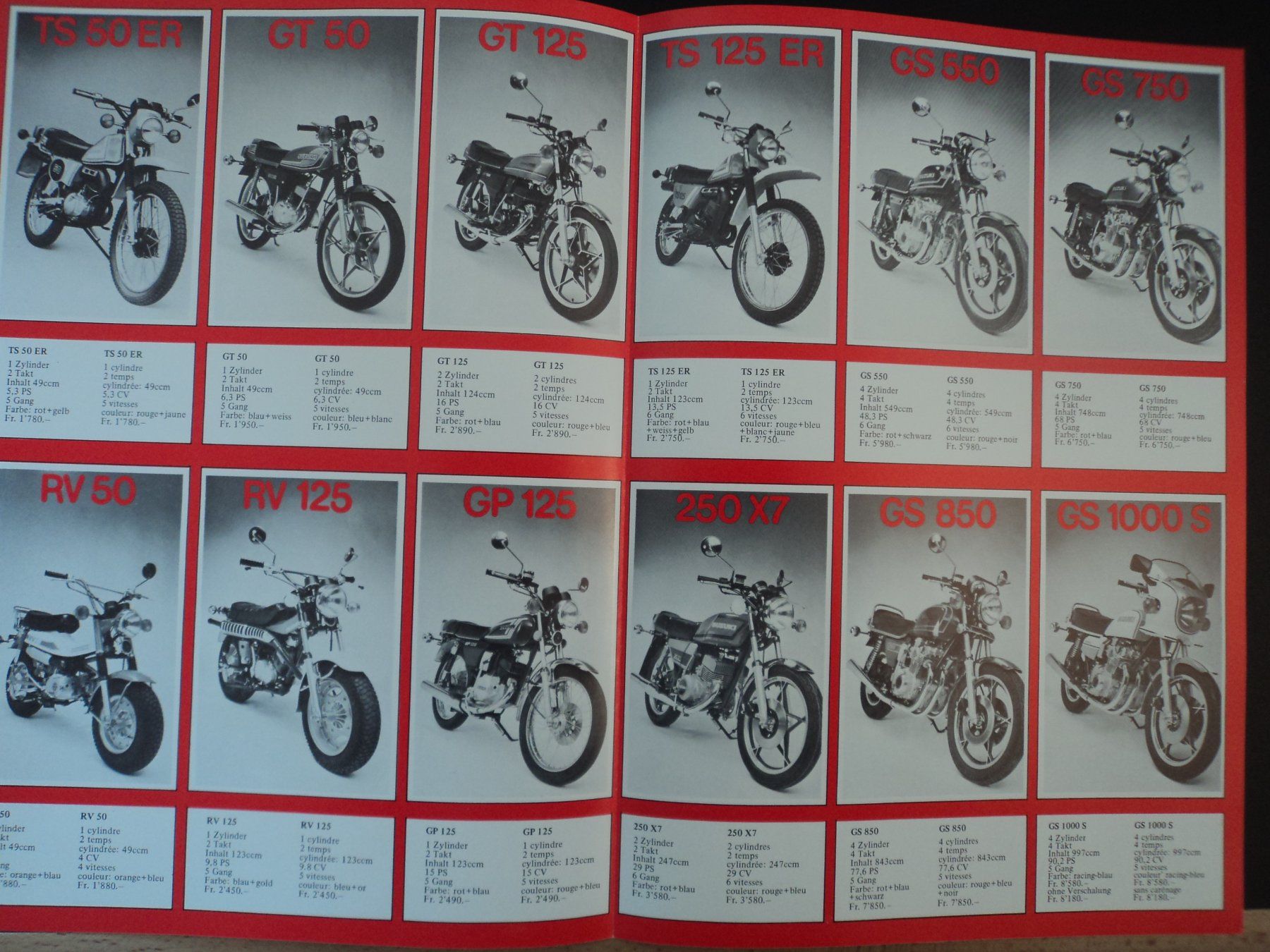 Dokumente: Prospekt Suzuki GSX 1100 1979 – Gebraucht aus Schwarzenburg von modelCARama 2