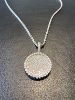 Pendantif en Argent S925 Avec Moissanite avec Chaine Collier