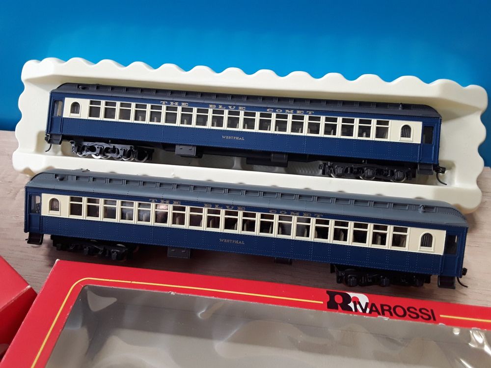 Rivarossi _ Lokomotive mit 6 Wagen Set Blue Comet _ Spur H0 Kaufen auf Ricardo