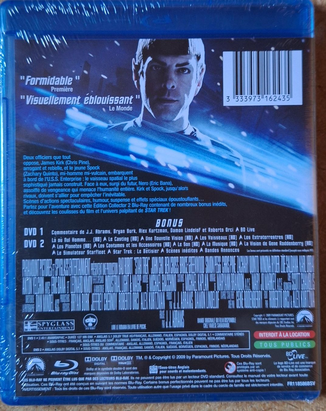 Alle DVDs: Star Trek (2009) Chris Pine - 2 Blu-ray Discs – Neu und originalverpackt aus Schmitten FR von Sidewinder 1