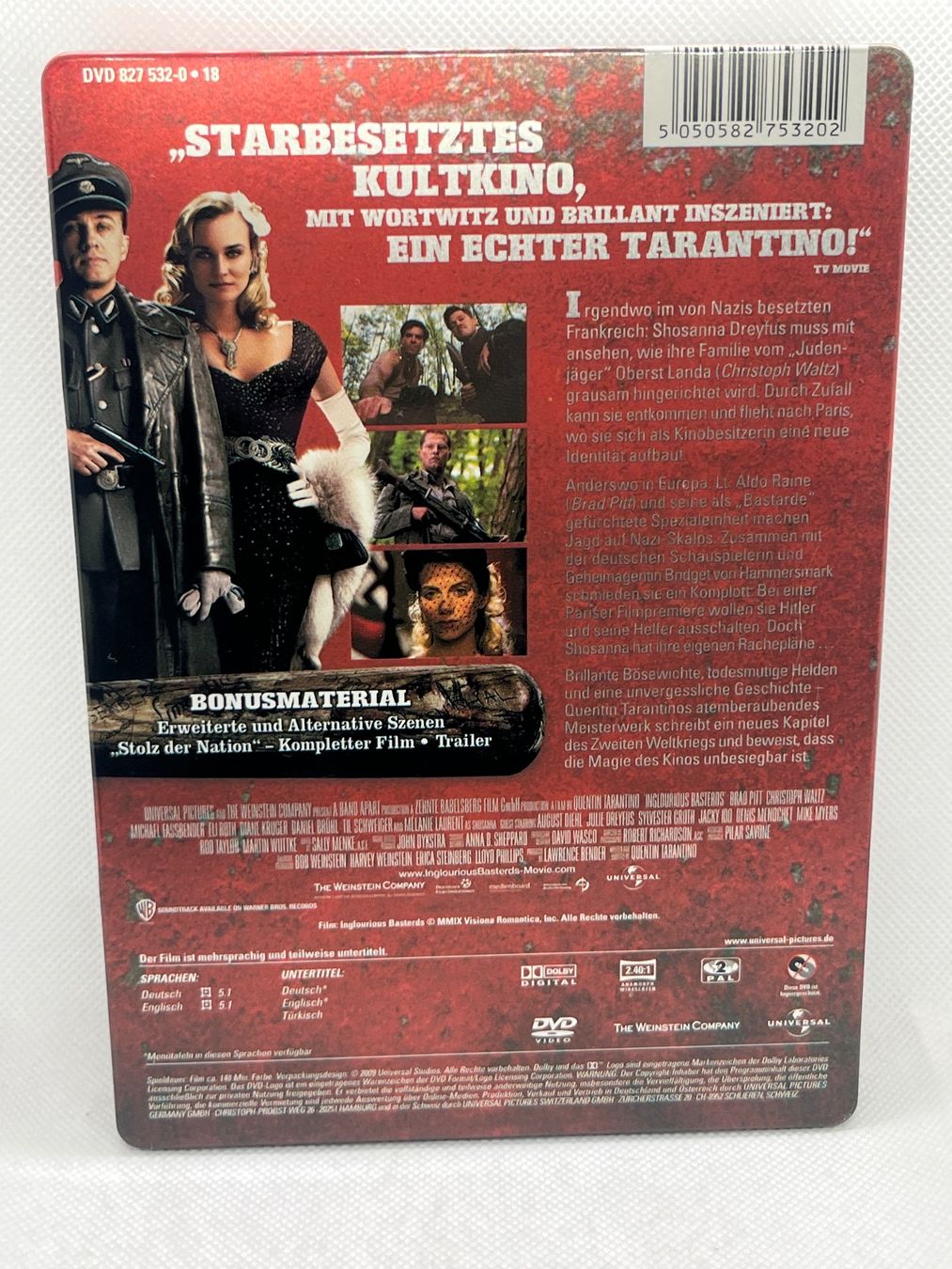 Tutti i DVDs: Inglourious Basterds DVD Steelbook – Usato da Hinterkappelen venduto da Kim1992 1