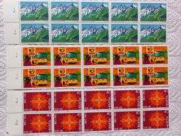 Set mit 3 x 10 Briefmarken, Helvetia, Frankaturwert Fr. 12.-