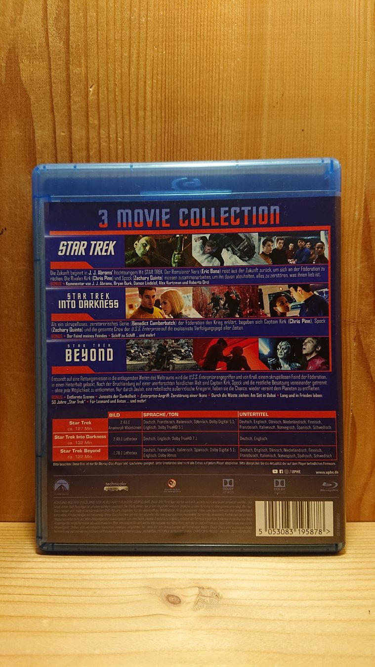 Tous les DVDs: STAR TREK Trilogy auf Blu-Ray – D'occasion à Wilderswil par Exebub 1