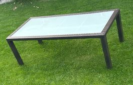 HUNN Tisch für Garten Terrasse Grösse 220 x 100 x 74