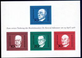 ZUM ERSTEN TODESTAG DES BUNDESKANZLERS DR. KONRAD ADENAUER**