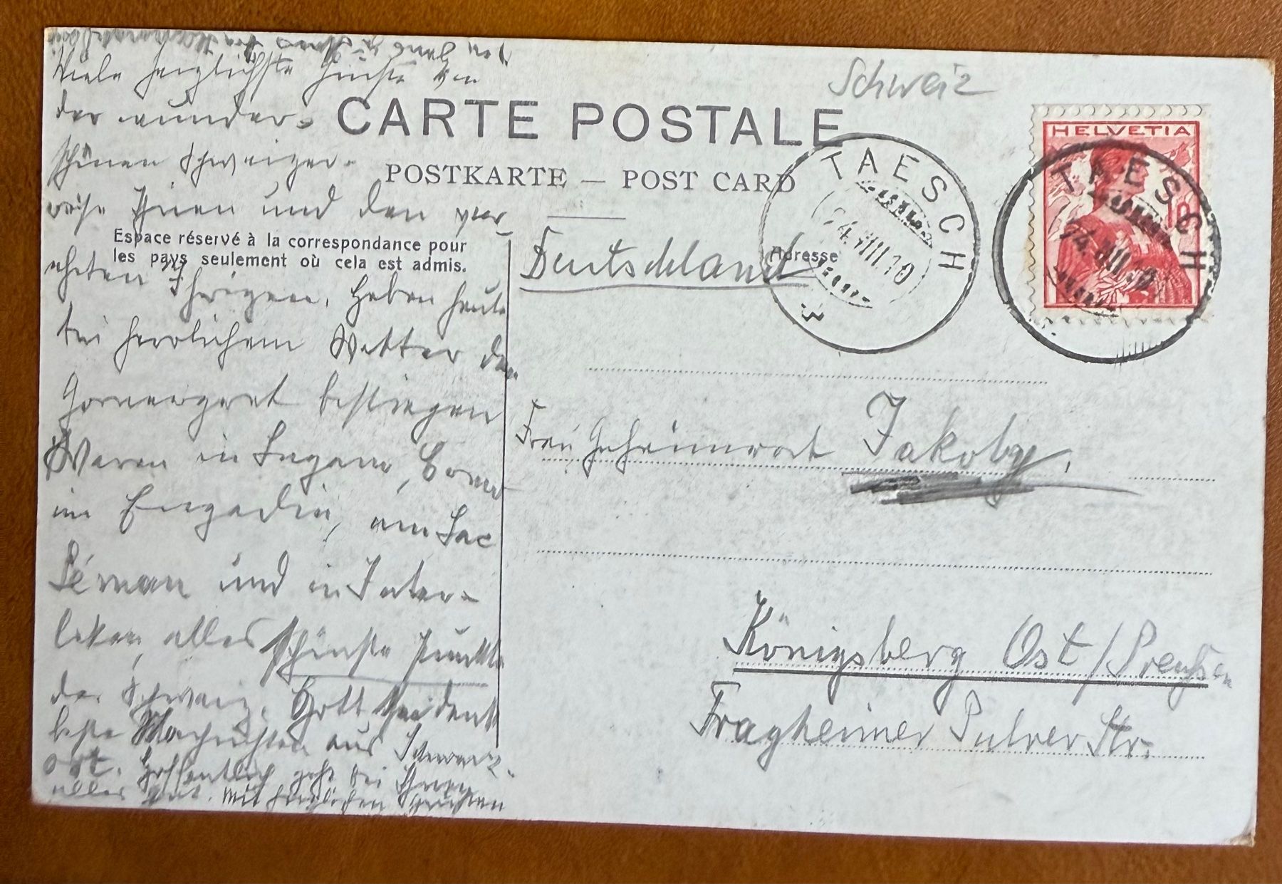 Cartoline postali: Zermatt - Riffelberg 1910 – Usato da Lutry venduto da Ediego 1