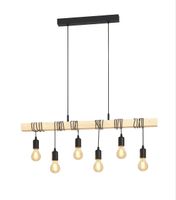 Hängeleuchte / Pendellampe aus Holz & Schwarz