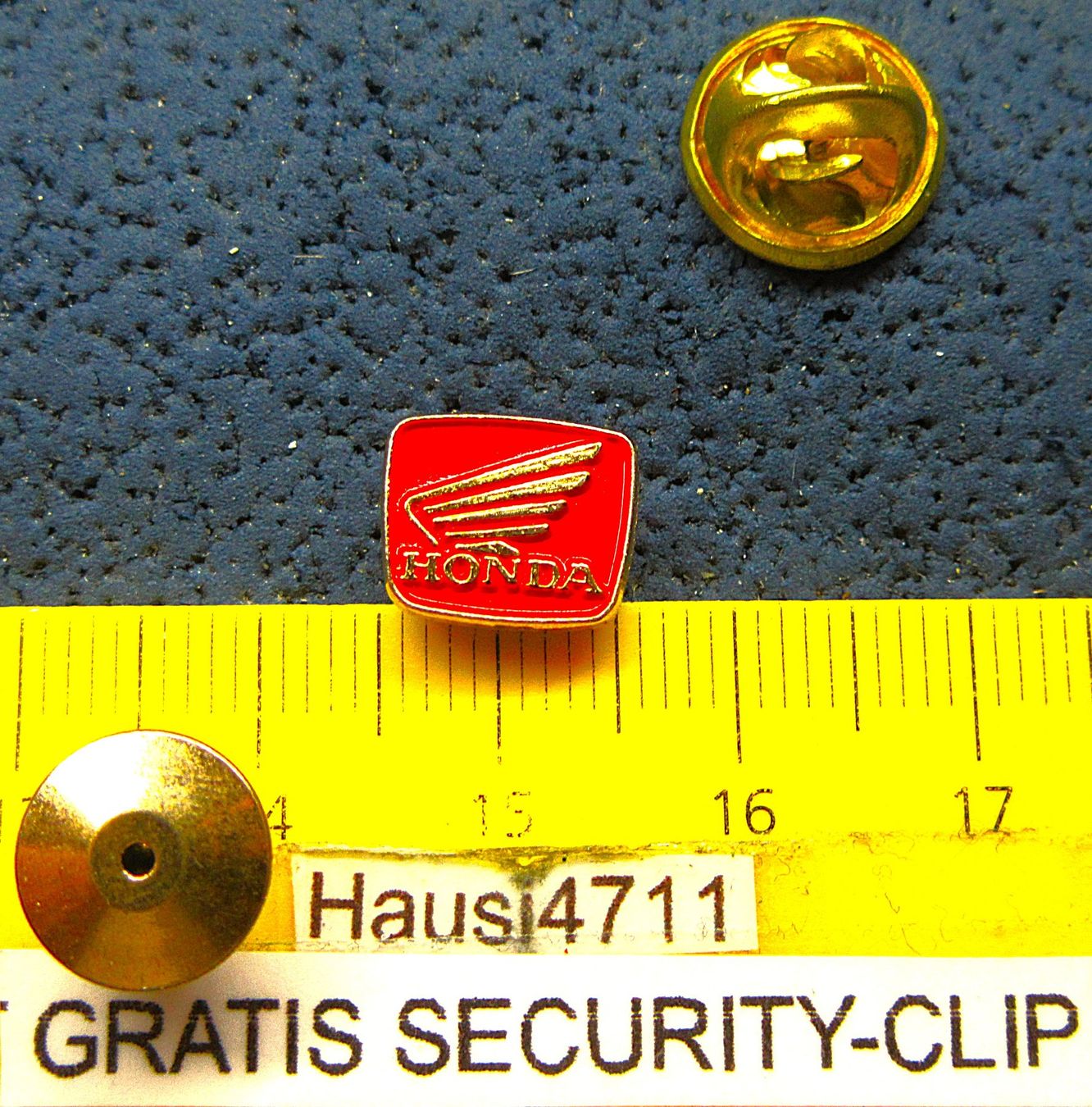 Placchette & Badge: HONDA MOTO LOGO WINZIG-KLEIN SCHMUCK-PIN MIT SECURITY-CLIP – Usato da Ettingen venduto da Hausi4711