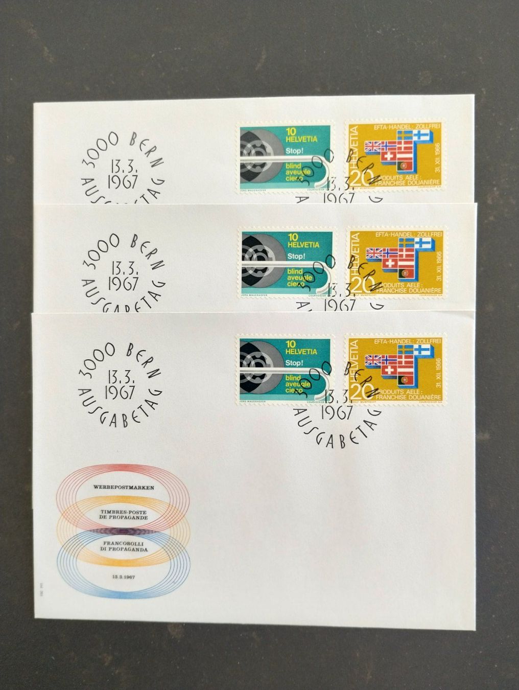 Tutti i francobolli: Ersttagsstempel 13.03.1967 – Nuovo e nell'imballaggio originale da Spiez venduto da cemikaphi