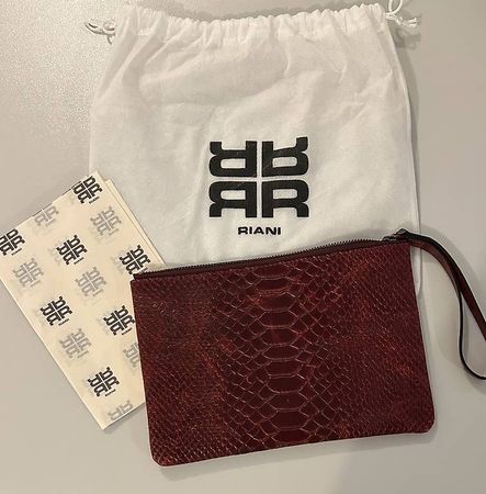 Riani Clutch Neu Tasche Leder Bordeaux 