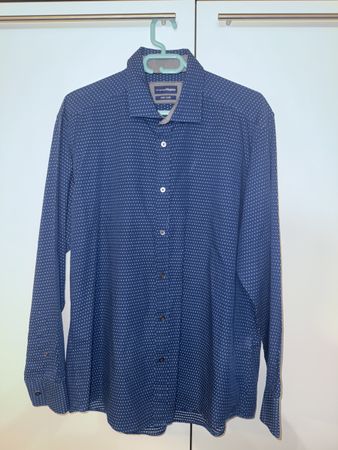 Chemise Charles Vögele, taille 43/44, bleu marine