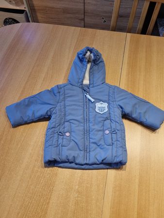 Kinder Winterjacke grösse 62, blau mit Kapuze in gutem Zusta