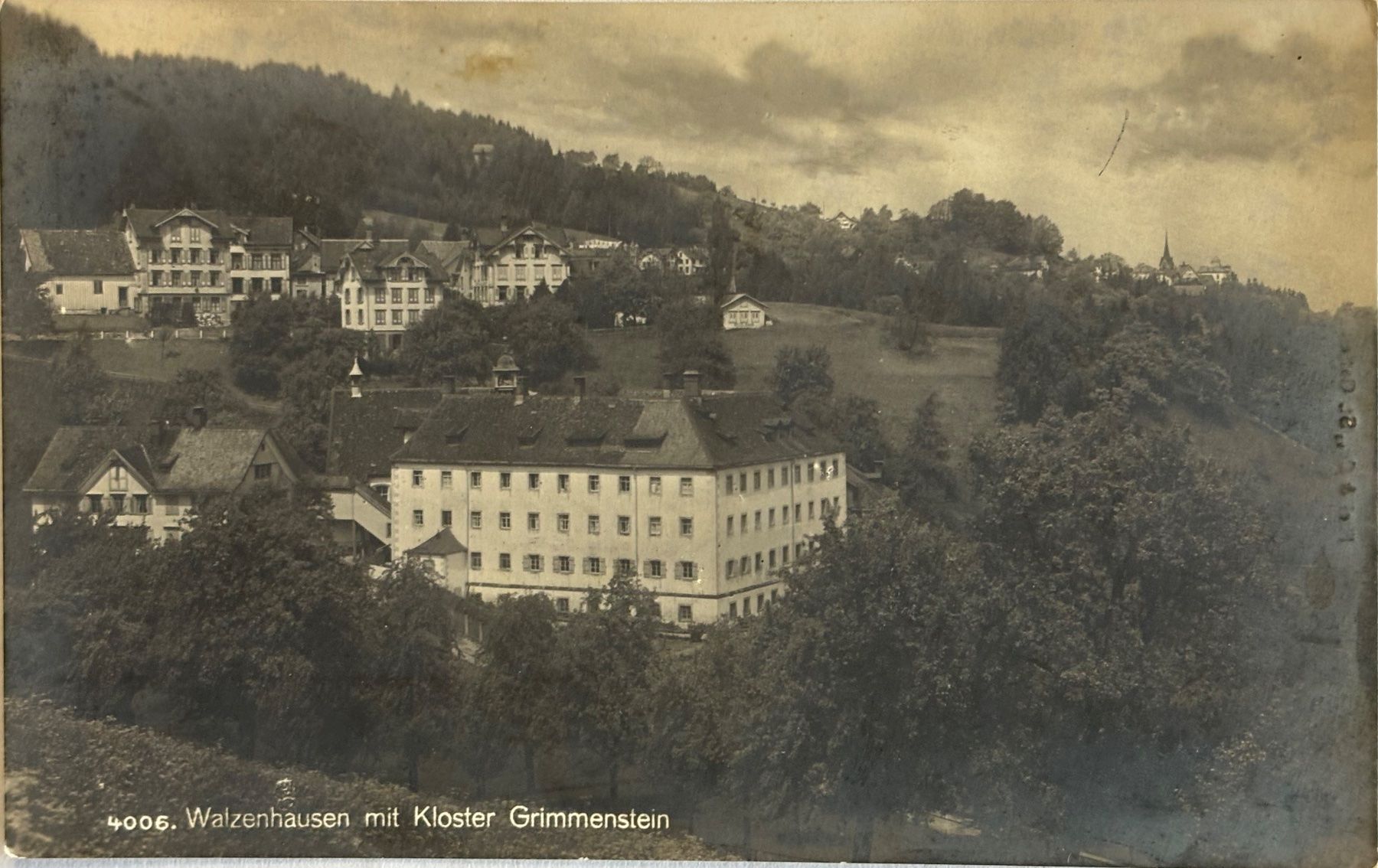 Ansichtskarten: Walzenhausen, Kloster Grimmenstein – Gebraucht aus Frauenfeld von Merk52