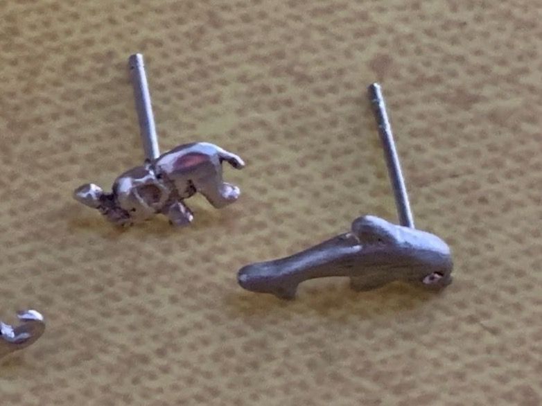 Ohrringe & -stecker: Ohrstecker, Blume, Delphin, Elefant, Karo – Gebraucht aus Dittingen von Bellevista 3