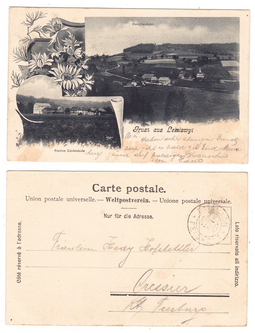 Cartoline postali: Gruss aus Leimiswyl – Usato da La Tour-de-Peilz venduto da amjust