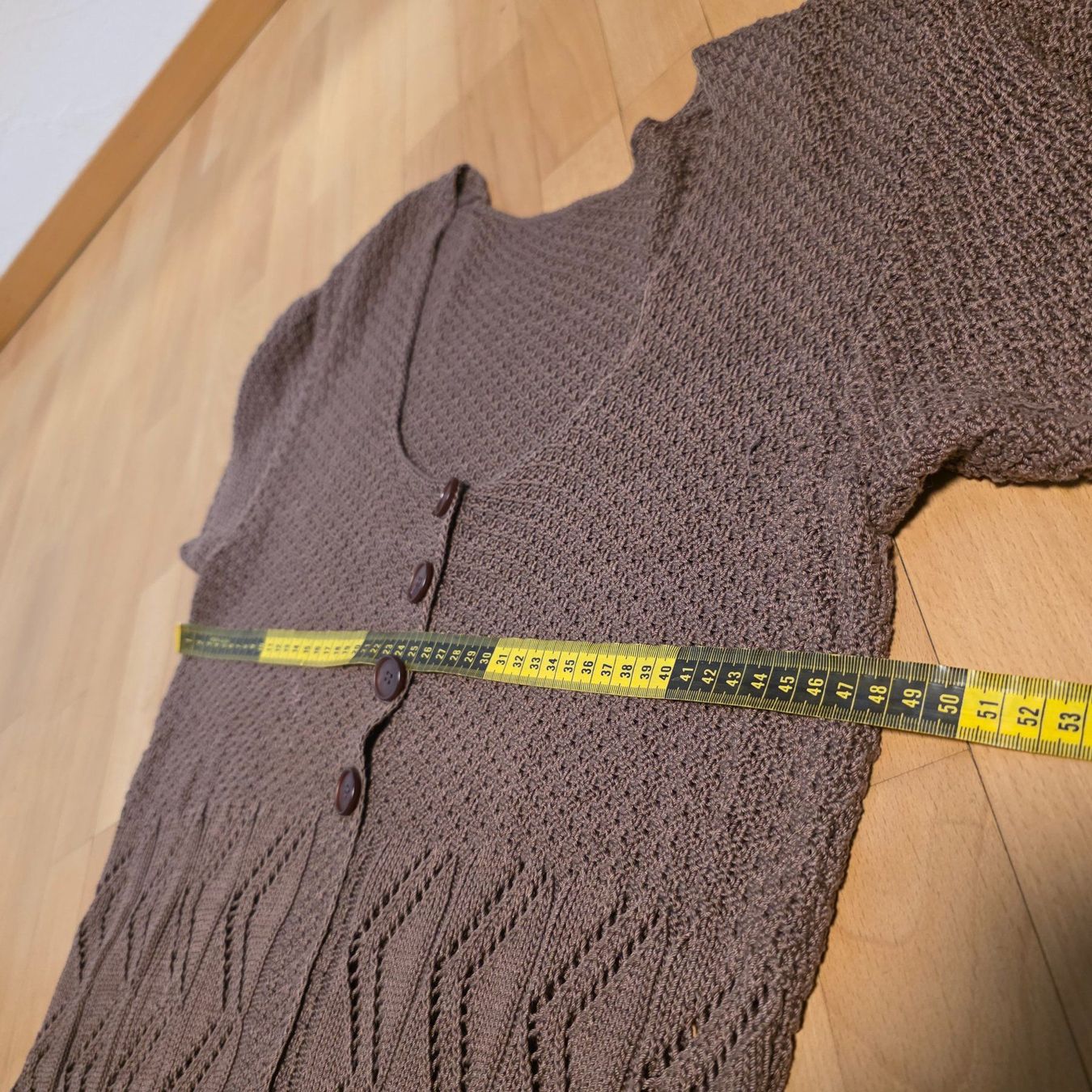 Camicette: Strickbluse braun mit Knöpfen Gr. 40/ L – Usato da Wald ZH venduto da CapLux 6