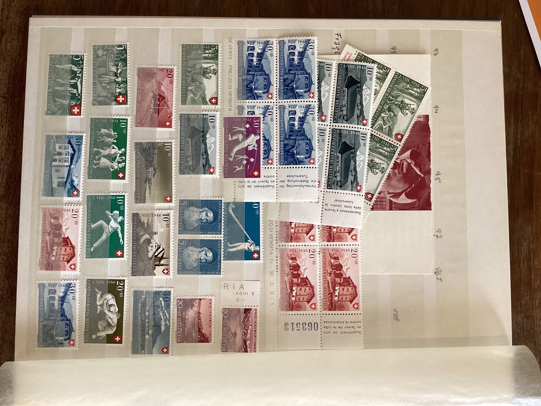 Tutti i francobolli: Briefmarken pro patria album – Usato da Reinach BL venduto da andreas_mueller 7