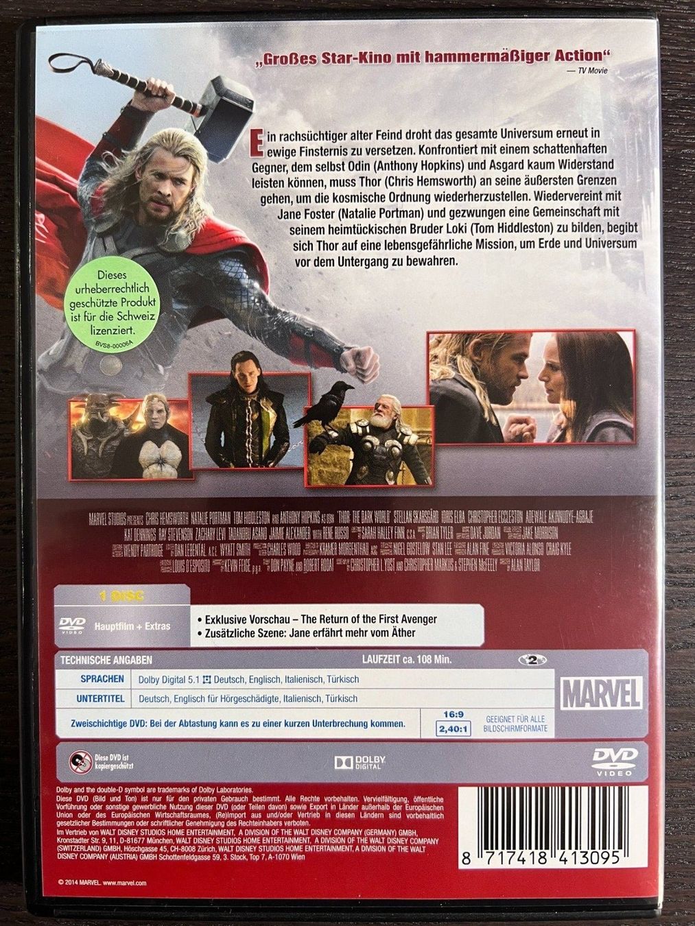 Tutti i DVDs: Thor - The Dark Kingdom – Usato da Zürich venduto da FilmFreunde 1