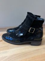 Paul Green Stiefel Schwarz Leder Velours Grösse 6.5/40