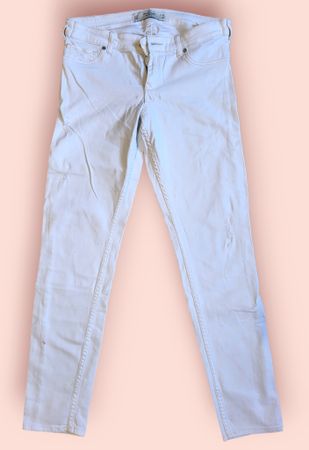 Weisse Jeans Abercrombie & Fitch used-look