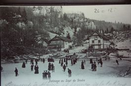Patinage sur le doubs au saut du doubs