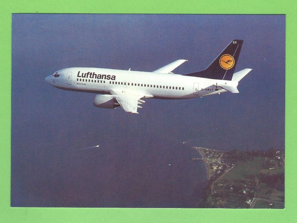 Cartoline postali: Lufthansa Postkarte Boeing 737-300 – Usato da Zürich venduto da t24_de
