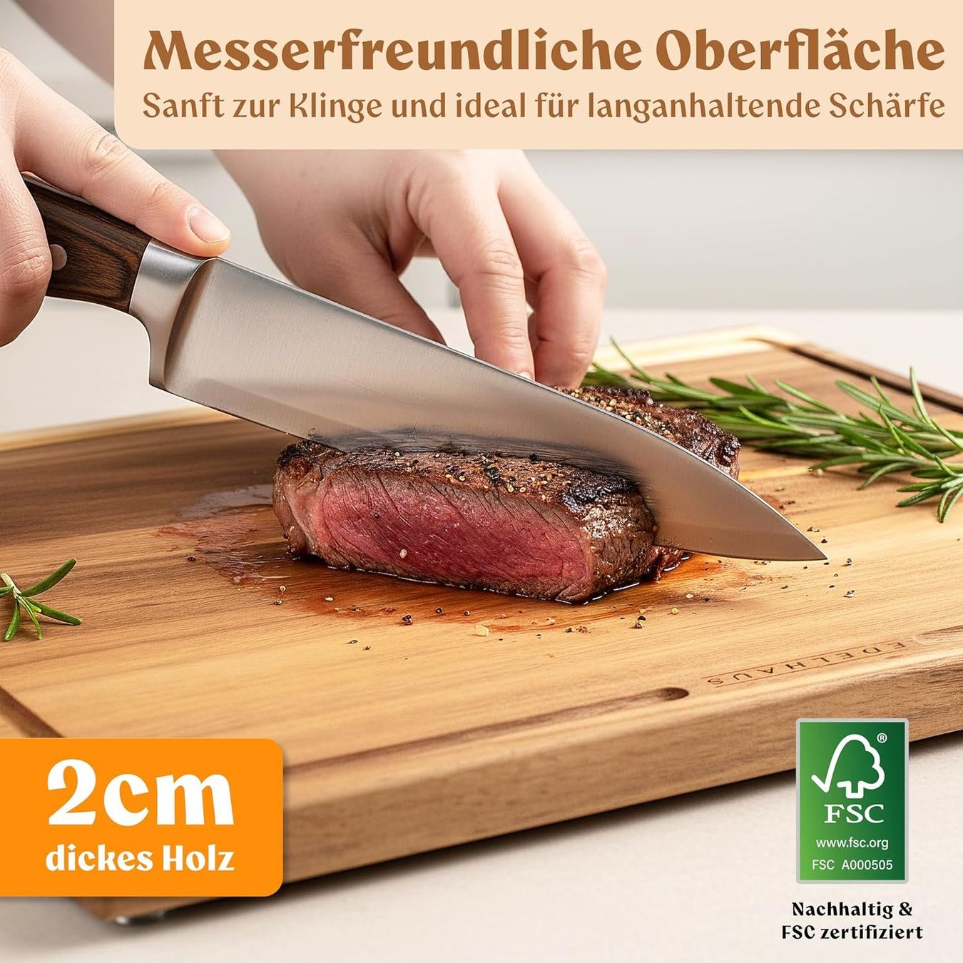 Elettrodomestici da cucina: Schneidebrett Holz 3er Set – Nuovo e nell'imballaggio originale da Nuglar venduto da SaleRitter 6