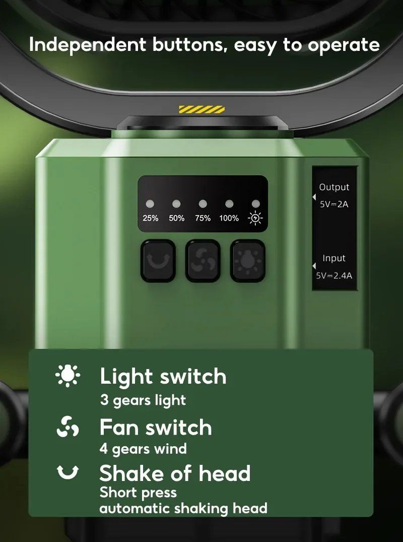 Ventilatori: NEU Camping Ventilator Solar Lampe USB / Ventilateur solaire – Nuovo e nell'imballaggio originale da Isérables venduto da Alfaga 5