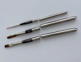 3 Reisepinsel mit Schutzkappe von Escoda (Perla, Prado)