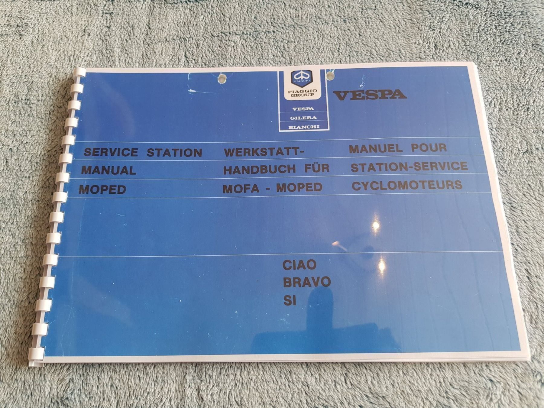 Piaggio Parti ricambio per ciclomotori: Handbuch Piaggio Ciao Bravo Si ENG DE FR – Usato da Schlatt TG venduto da Pfusi3