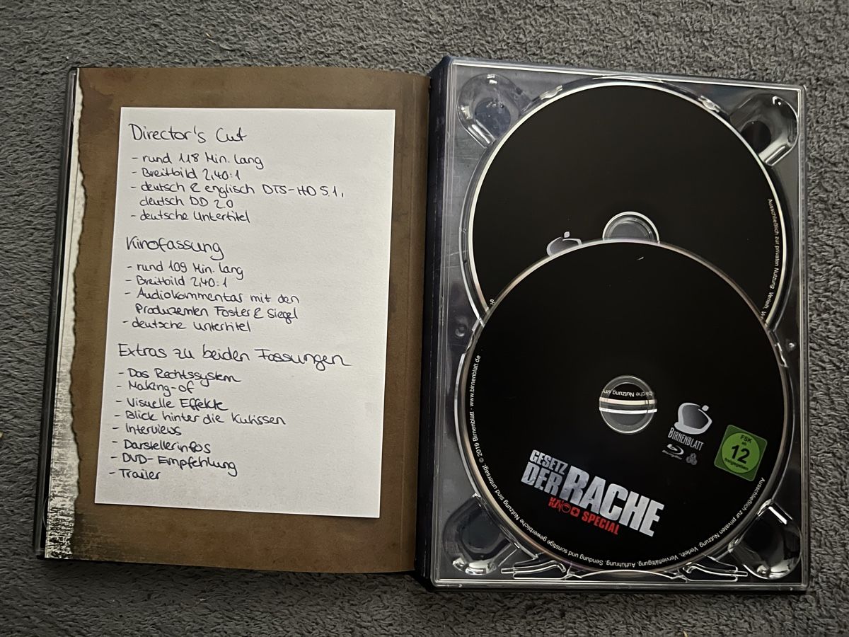 Tutti i DVDs: Gesetz der Rache 4 Disc Mediabook Birnenblatt – Nuovo (secondo la descrizione) da Buckten venduto da Dominoluna 3