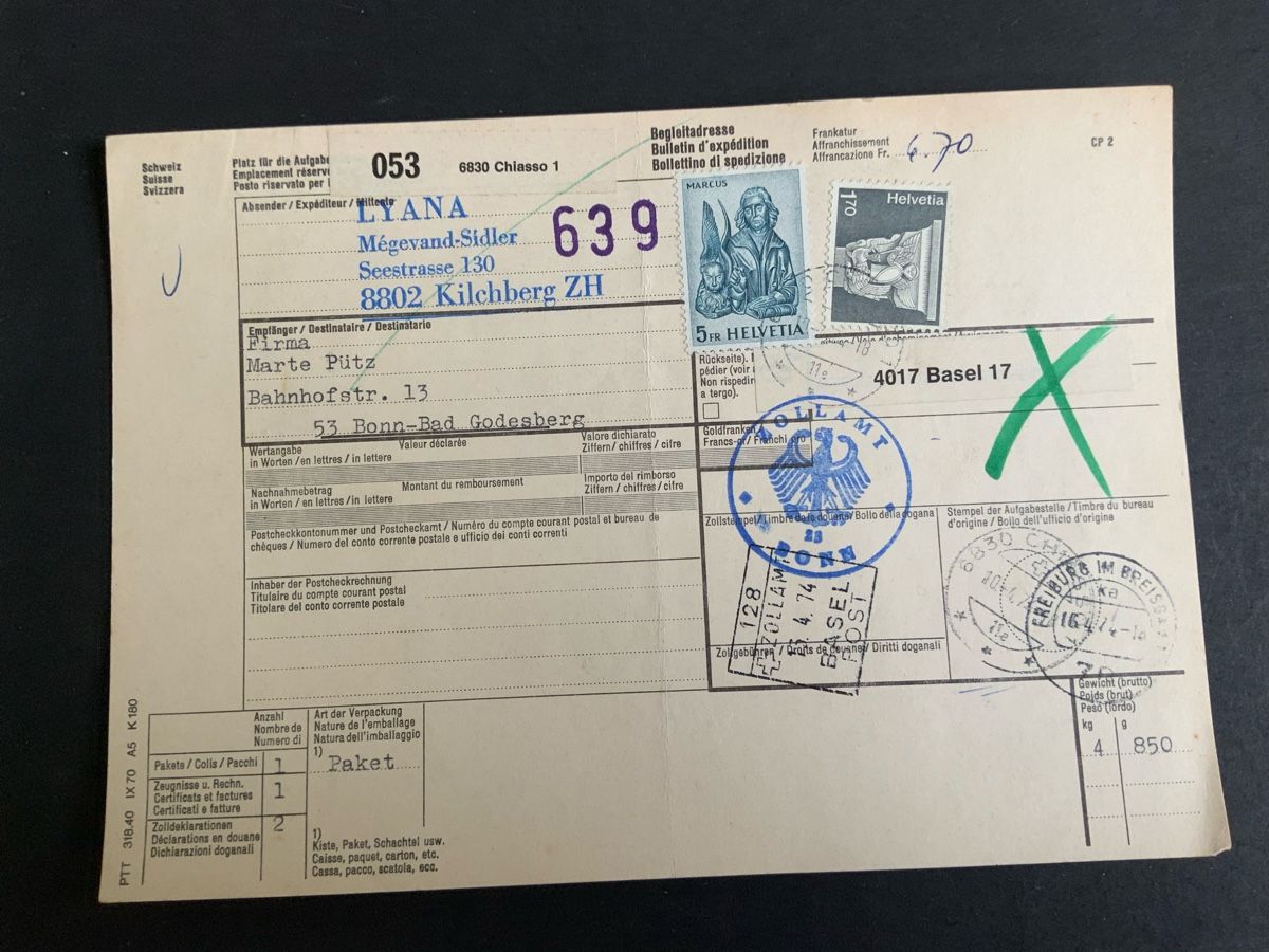 Tutti i francobolli: Chiasso Briefmarken – Usato da Binningen venduto da chr_cr5n