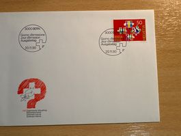 Ersttagsbrief Volkszählung 1990 Schweiz CH Kreuz 👍