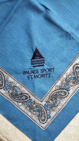 Palace Sport St. Moritz Halstuch, hellblau, vintage Style