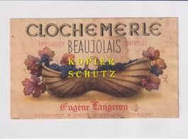 Etikette - Beaujolais "Clochemerle" (Langeron) /bd