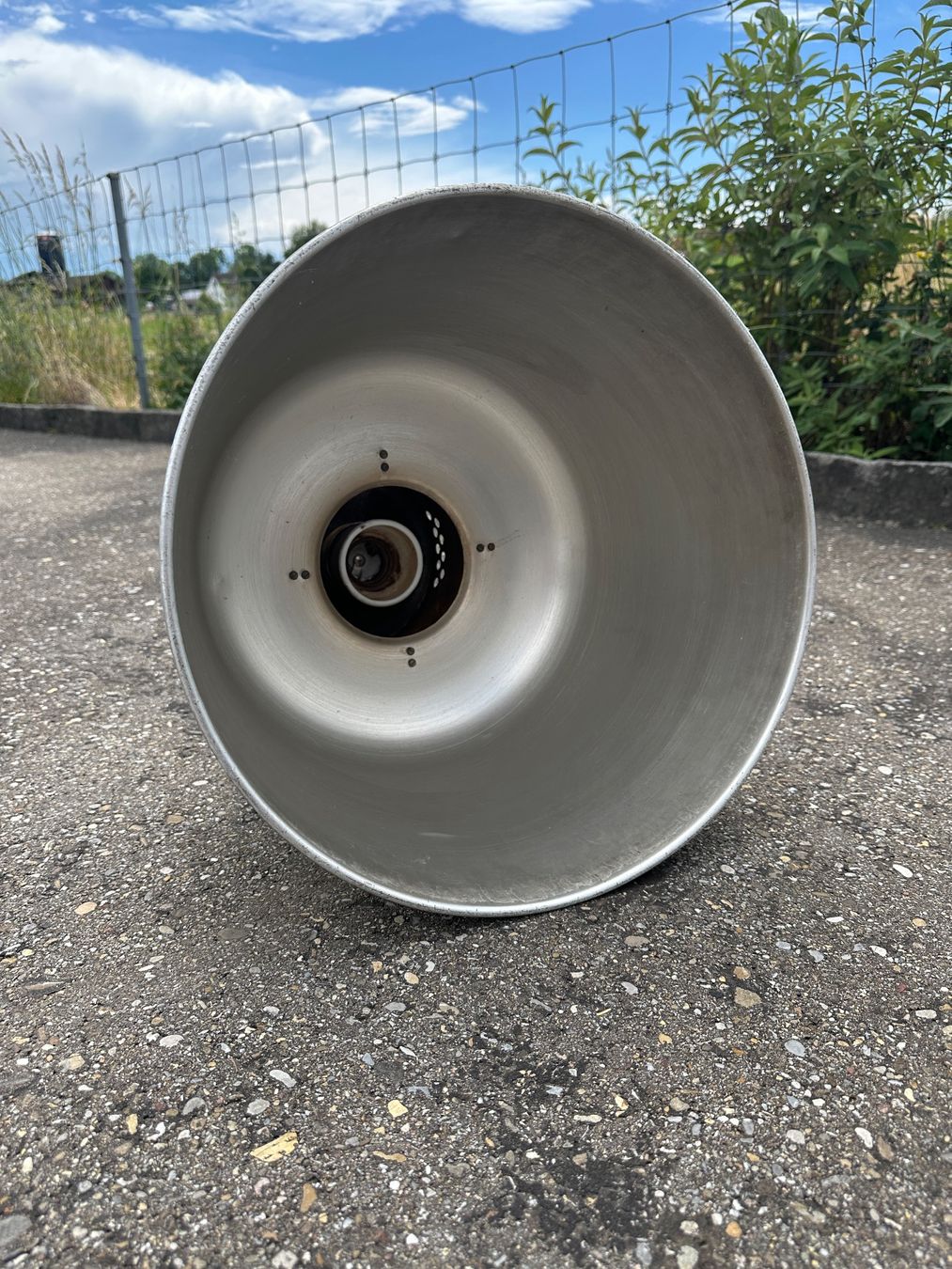 Lampade: grosse Vintage Industrielampe / Hängelampe – Difettoso da Zürich venduto da frauflufelberg 3