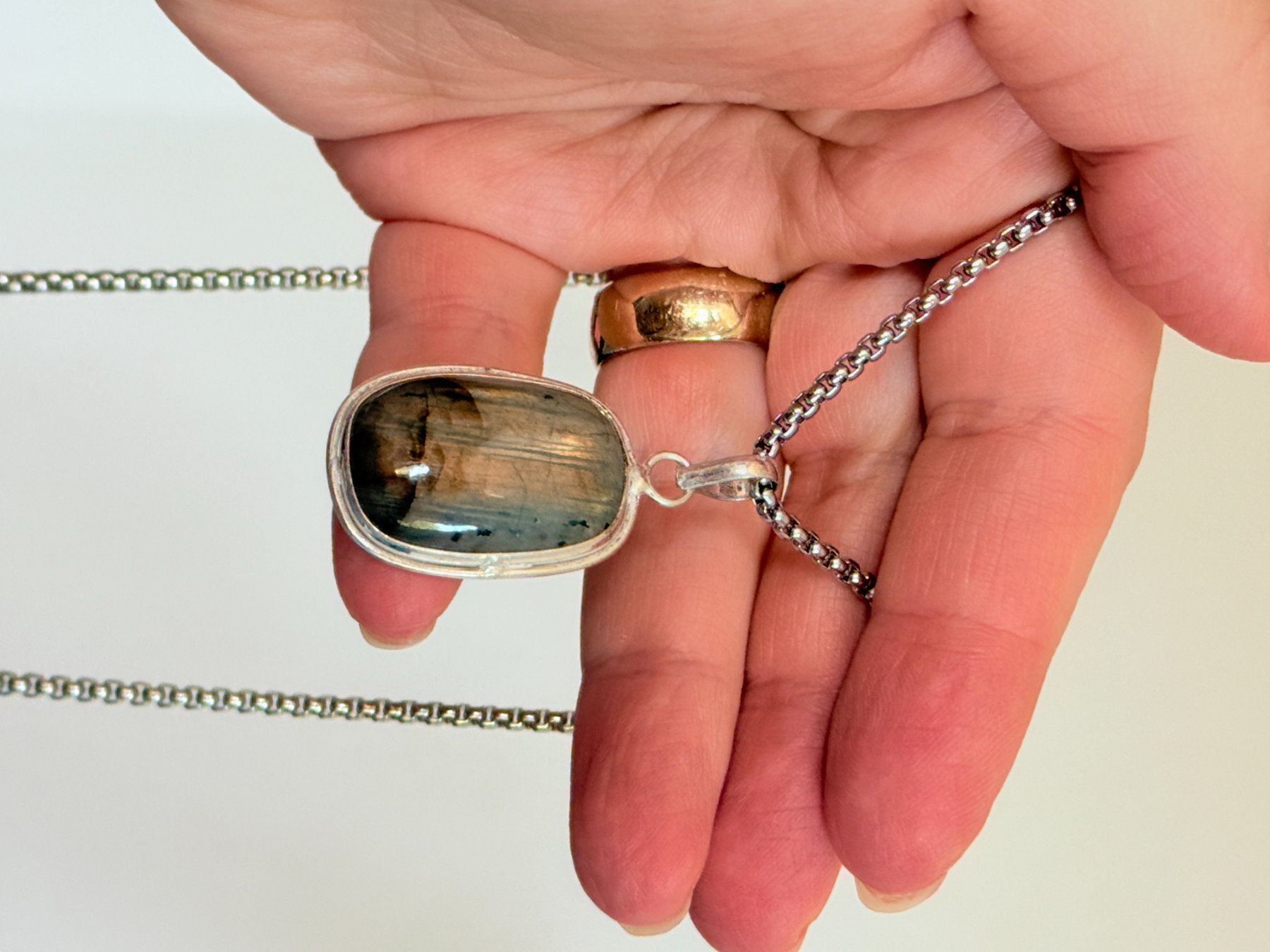 Catenine: Pendentif Labradorite , fait main, idée ... – Nuovo e nell'imballaggio originale da Genève venduto da AWWA 5