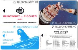 4 Dummy Telefonkarten aus Deutschland