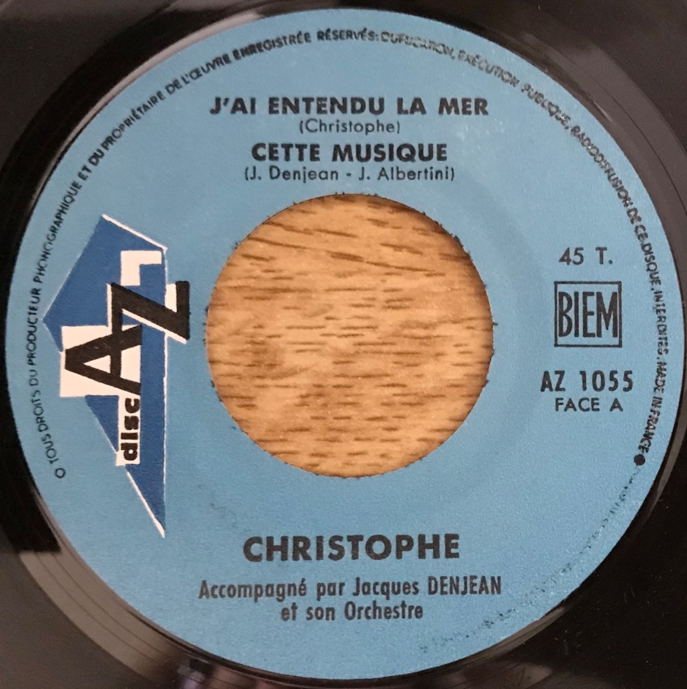 Dischi in vinile: CHRISTOPHE - J’AI ENTENDU LA MER – Usato da Bussigny venduto da vinyl-pas-cher 2