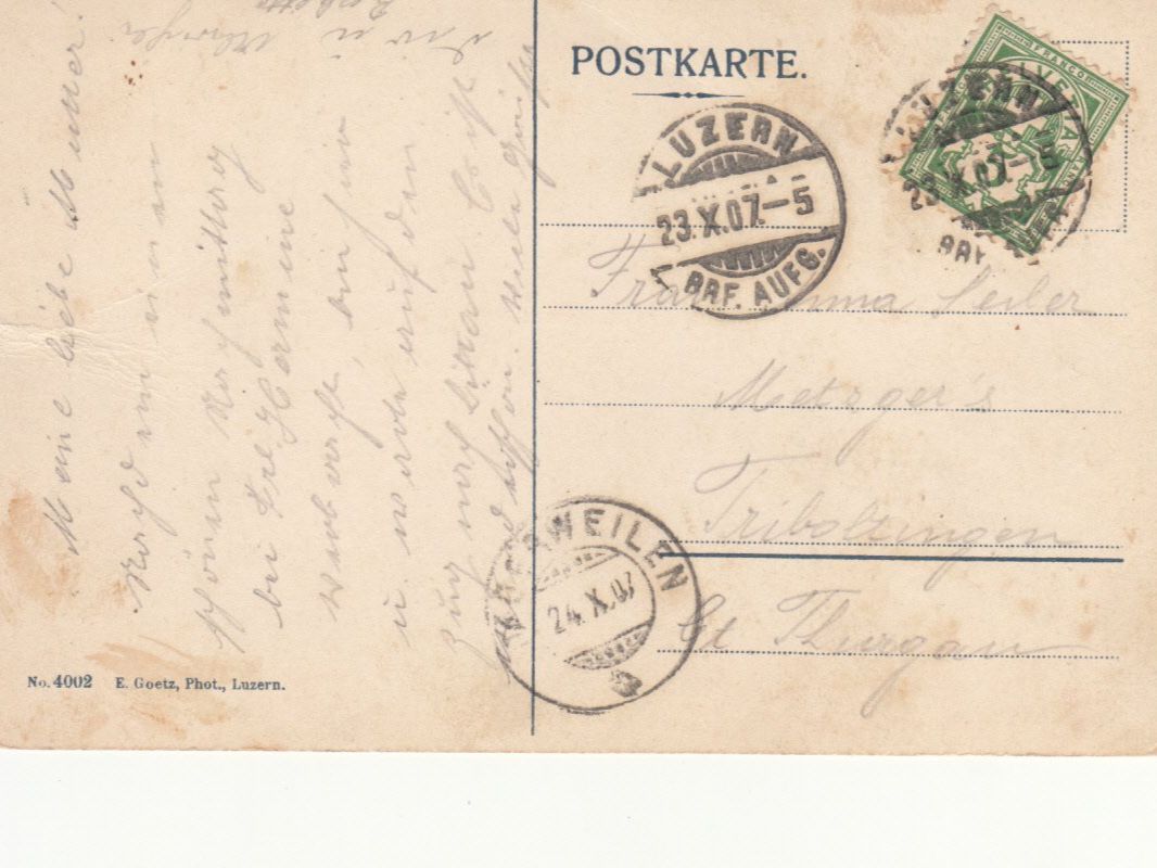 Cartes postales: Luzern 1907 – D'occasion à Bürglen TG par StampGraf 1