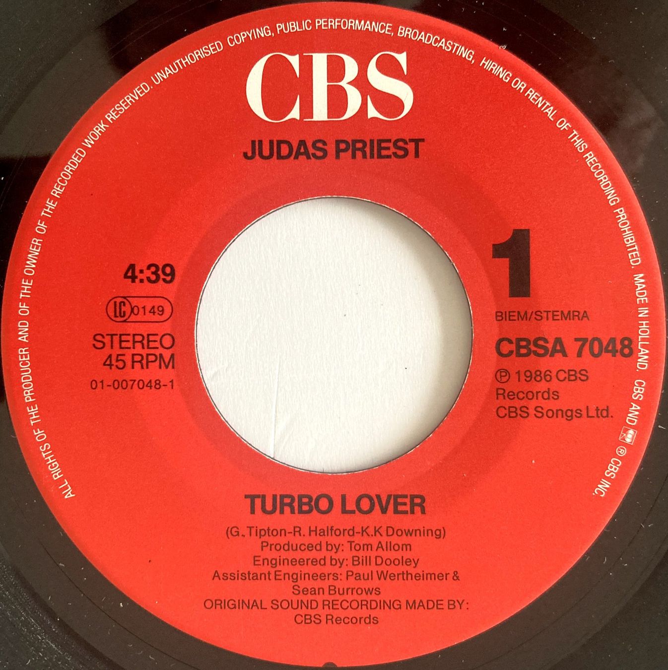 Dischi in vinile: JUDAS PRIEST - TURBO LOVER – Usato da Bottens venduto da hotter-than-hell 2