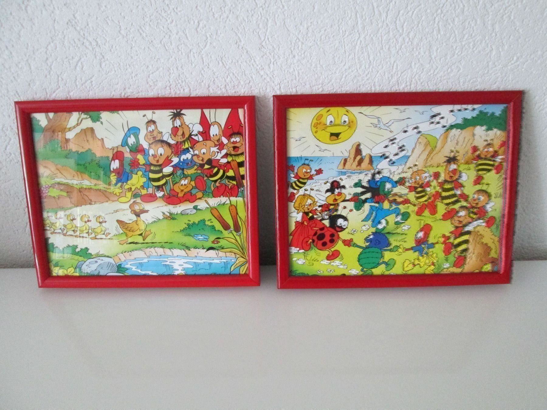 Poster & Bilder: 2  Bilder mit Rahmen für  Kinderzimmer. – Gebraucht aus Movelier von ddomenika