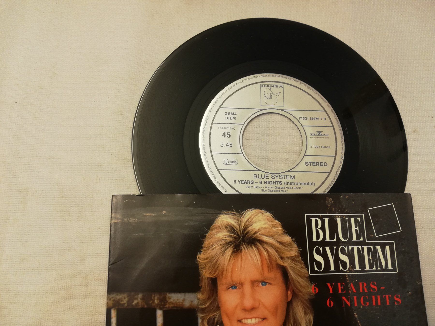 Dischi in vinile: BLUE SYSTEM - 6 YEARS - 6 NIGHTS (SINGLES 7") – Usato da Bern venduto da Vinylsound.ch 2